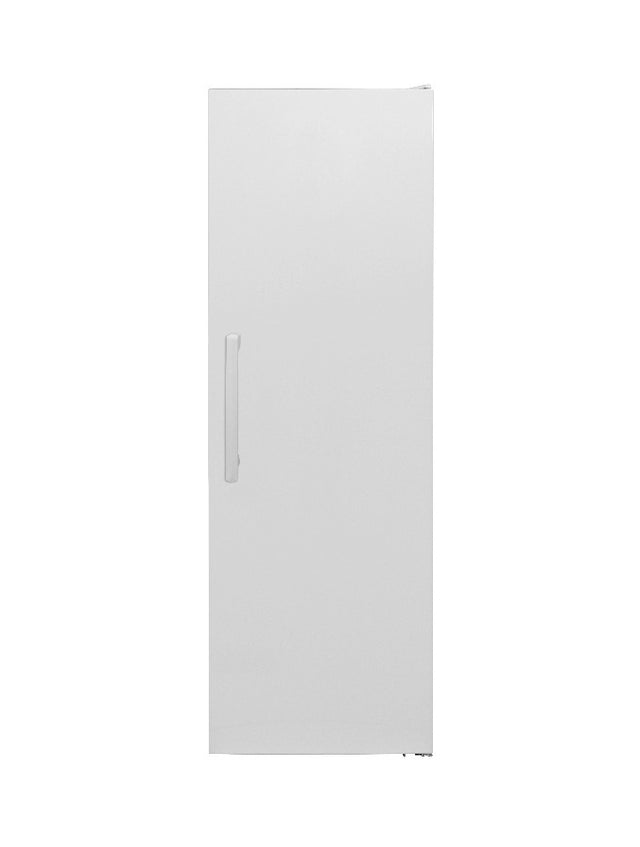 FRZ500TX – 360L stainless steel no frost freezer with 5 drawers, 2 flaps, LED light, reversible door, and digital display panel.