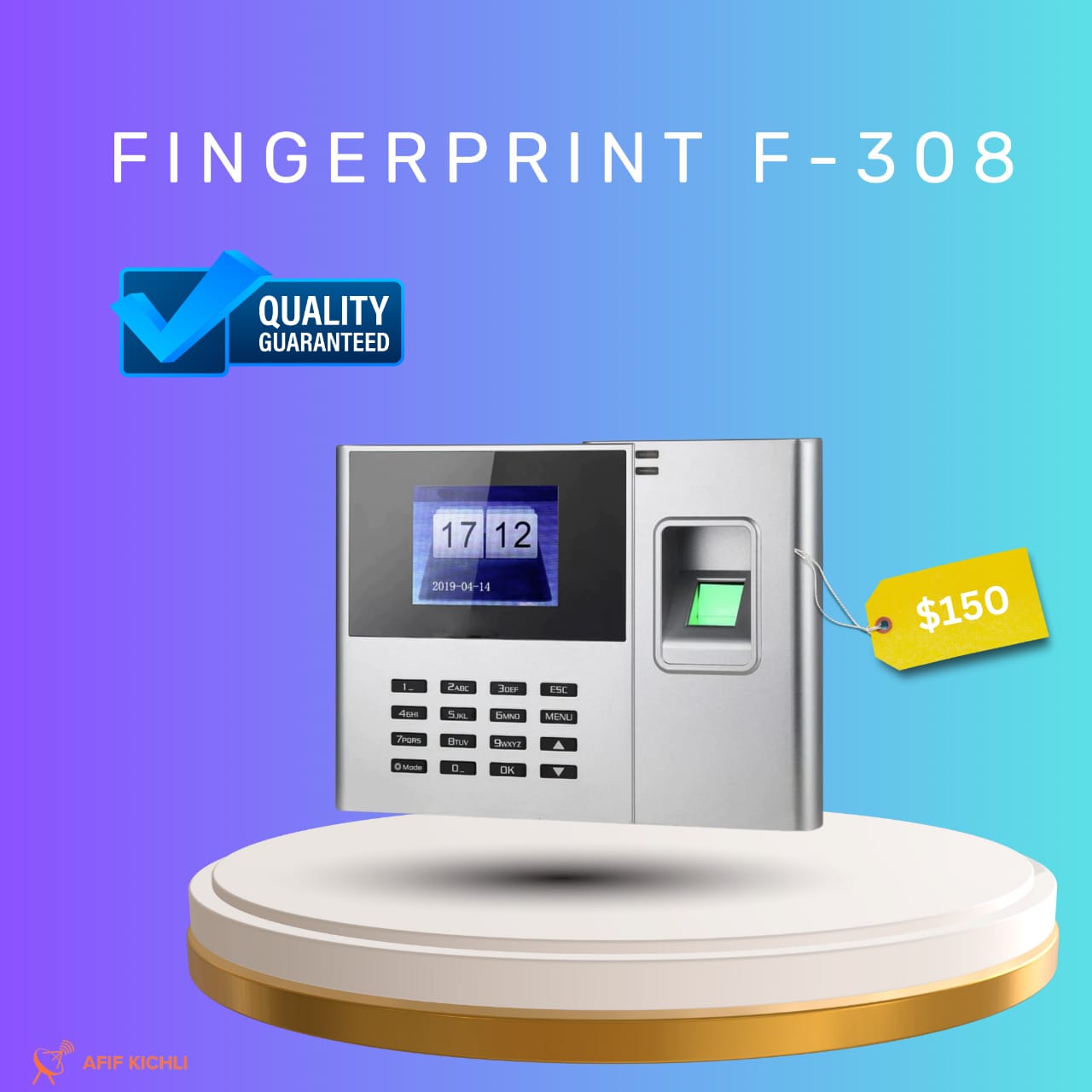 KOLMAN N-308 Fingerprint Attendance Machine with Software