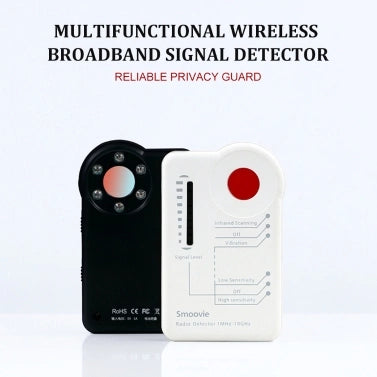 Radar Detectors Multifunctional Detector, Hotel, Hotel, Anti-sneak Camera, Surveillance, Out Anti-spy, Anti-surveillance, Camera, Alarm Finder Alerts,(white)Smoovie