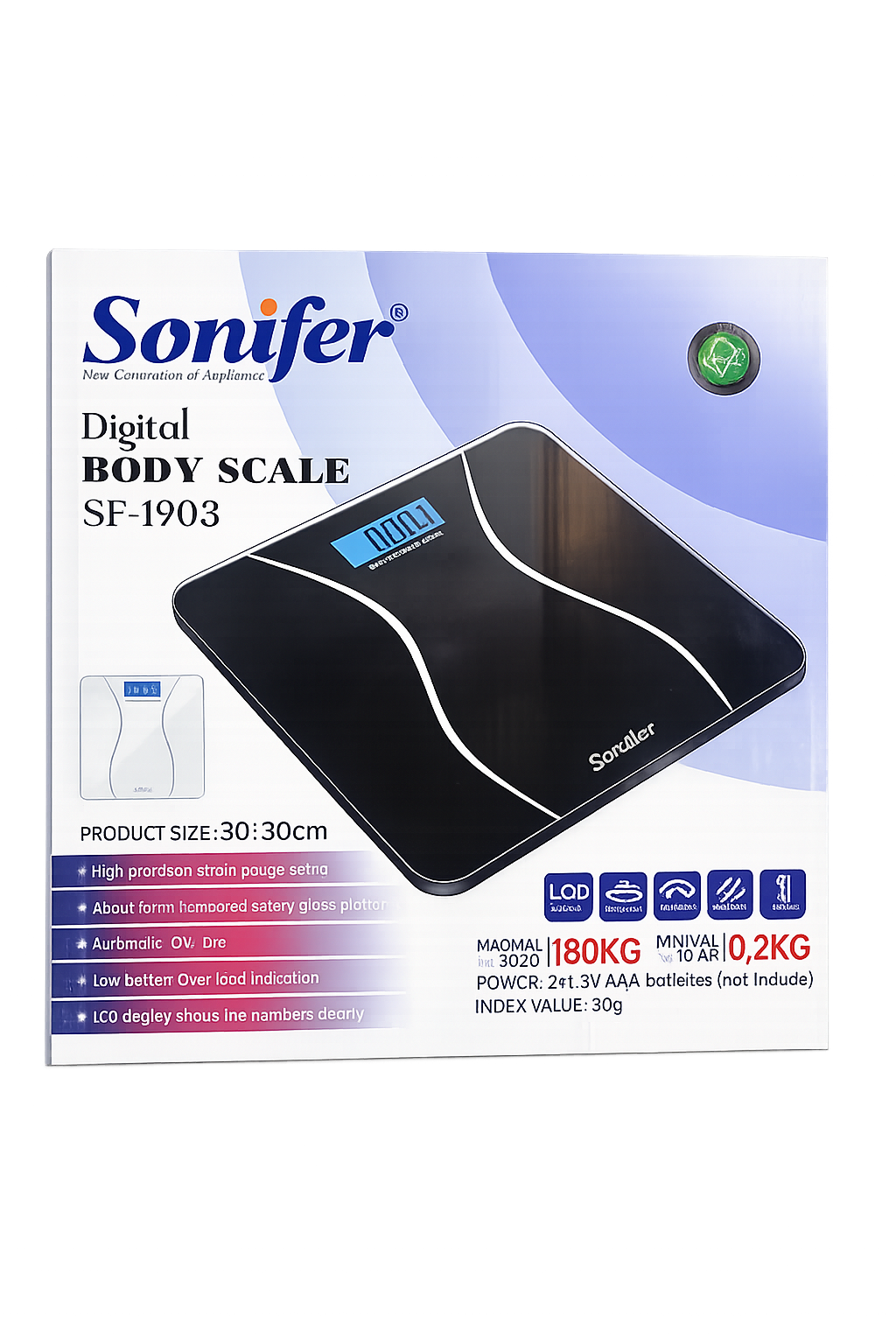 Sonifer Digital Bathroom Scale - High Precision