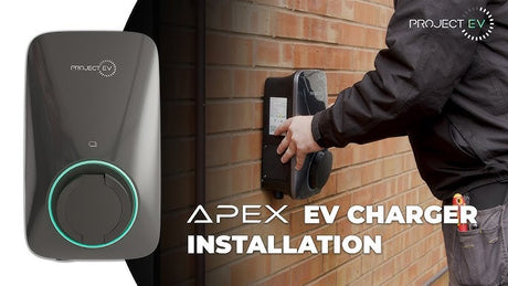 Apex Mech 2 Tesla Charger with 30 ft cable, RFID access control, weatherproof design, and PRO 1 J-1772 to Tesla adapter for ultra-fast EV charging