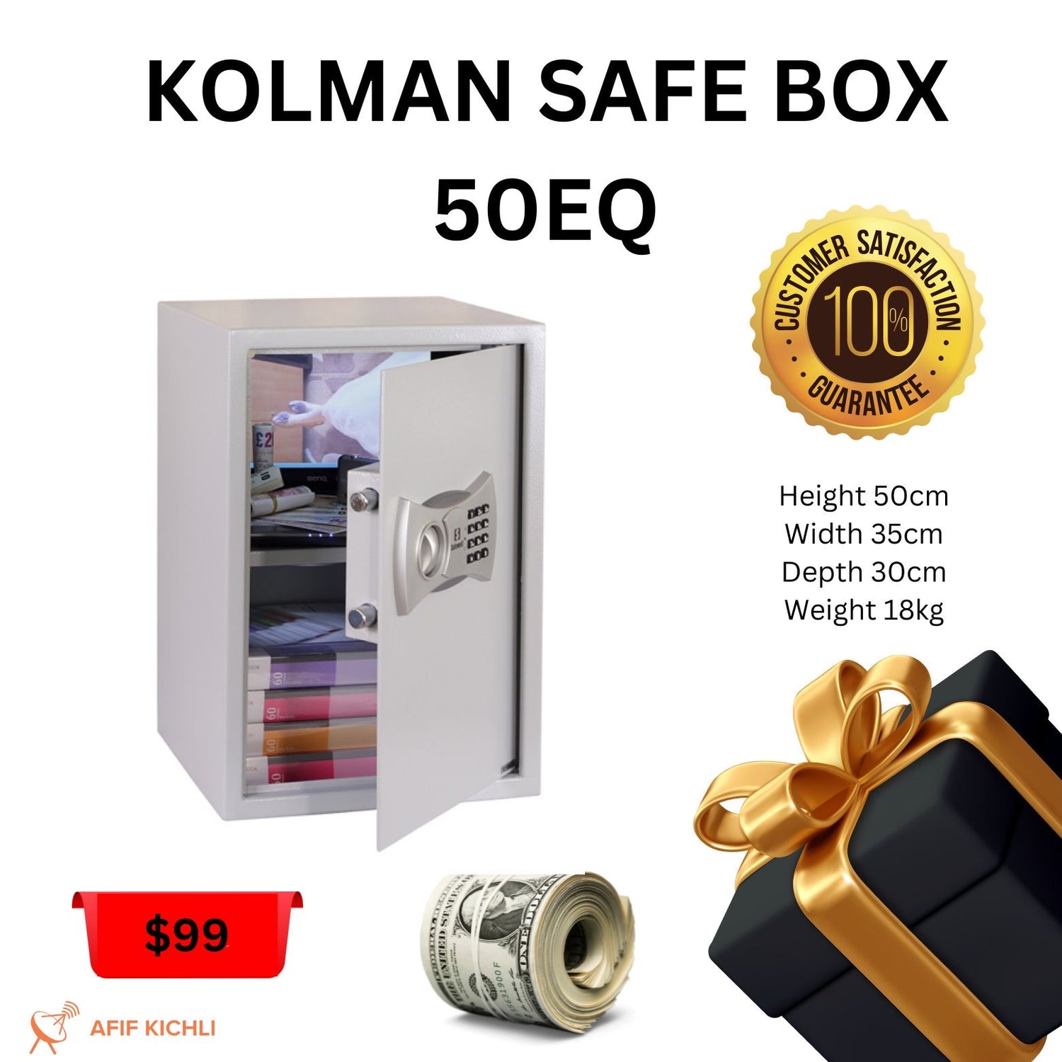 KOLMAN 50EK Electronic Safe – High-Security Lock