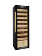 CH1500 – High-end cigar humidor with full glass front, cedar wood interior, fingerprint lock, and temperature & humidity control.