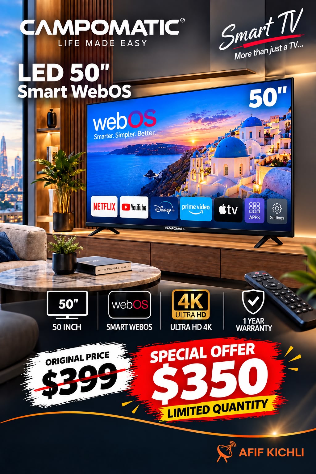 TV LED 50” Campomatic