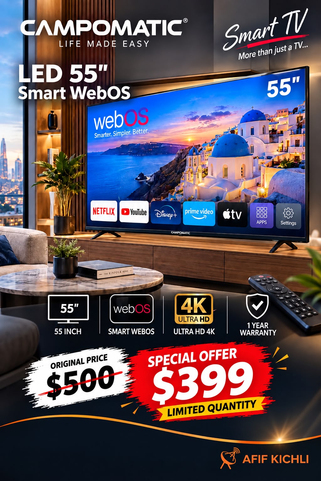 TV LED 55” Campomatic
