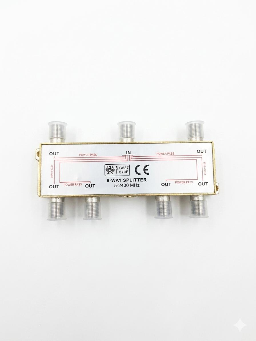6-way Splitter Power-Pass
