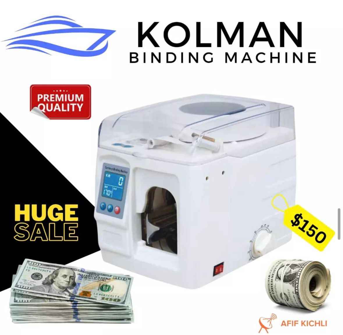 KOLMAN Money Binder – Automatic Rapid Paper Money Binding with Microcomputer Control