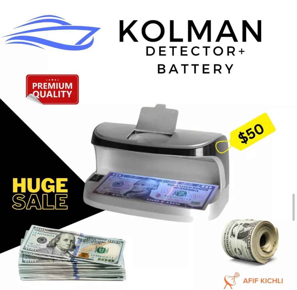 KOLMAN AL-11 Money Detector – UV, Magnetic, and Watermark Verification