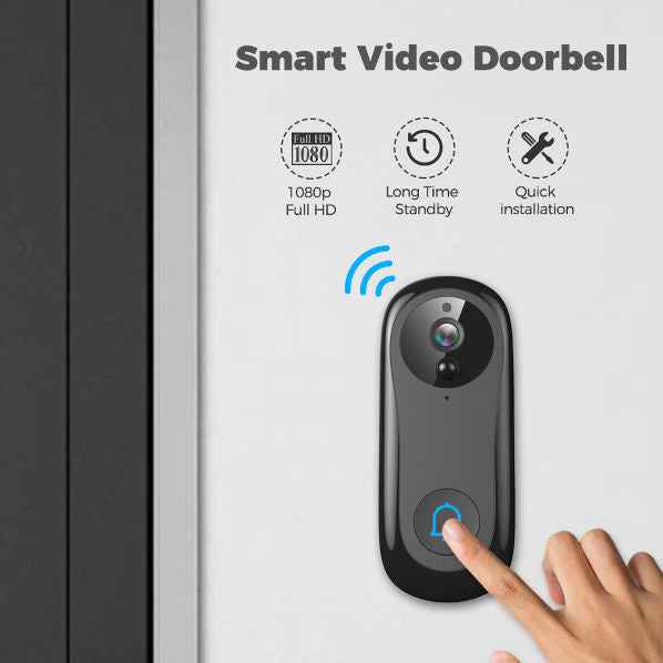 Home Video Doorbell Camera Wireless Wifi 1080p Doorbell with IR Night Vision Two-way Audio