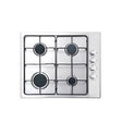60cm Built-In Gas Cooker with 4 Burners, Timer, and Oven Light – White Finish.