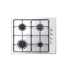 60cm Built-In Gas Cooker with 4 Burners, Timer, and Oven Light – White Finish.