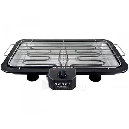 Beper Electric Barbecue – 51×30 cm Indoor/Outdoor Grill with Adjustable Temperature, Safety Switch, and Removable Drip Tray