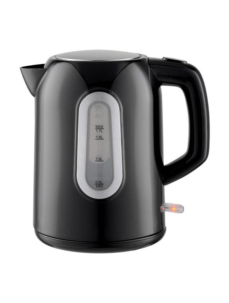 Campomatic KW20B Electric Kettle – 2200W, 1.7L, black plastic body with water windows