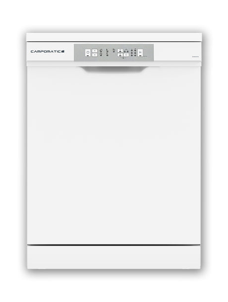 Campomatic DW814TW Dishwasher – Freestanding, 5 Programs, 3-in-1 Function, Eco Mode, White