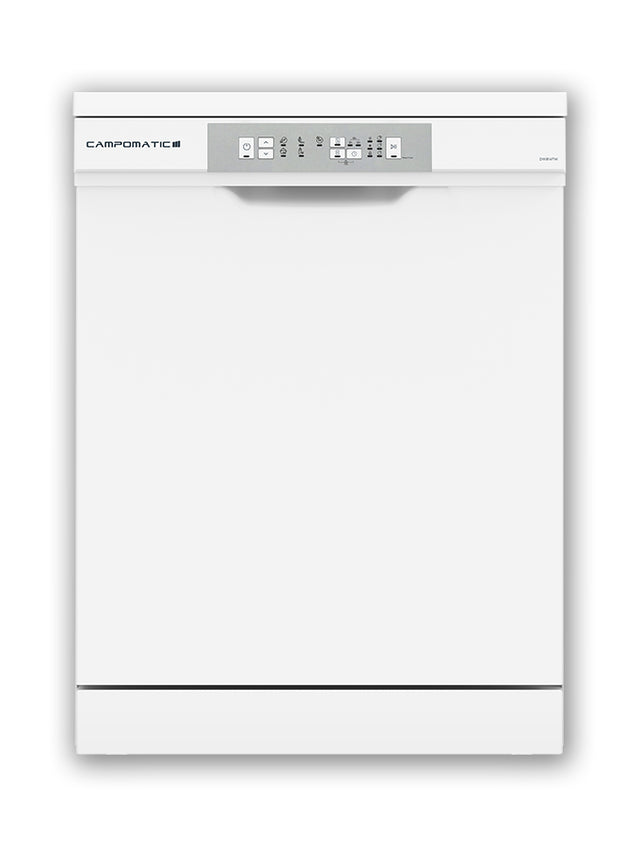 Campomatic DW814TW Dishwasher – Freestanding, 5 Programs, 3-in-1 Function, Eco Mode, White