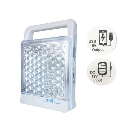JTC 60Pcs Bright Light Rechargeable 180° Light Lantern, USB Output, DC12V Input, White Design