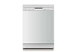 Midea WQP12-5203-S Dishwasher – 12 Place Settings, Half-Load Cleaning, 70° Intensive Wash, Silver