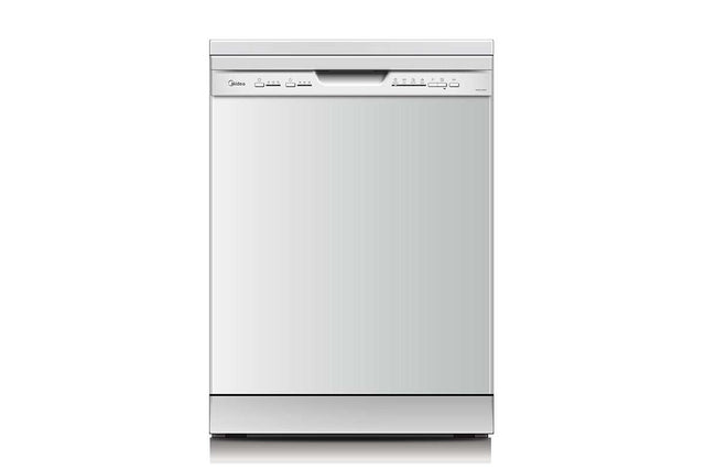Midea WQP12-5203-S Dishwasher – 12 Place Settings, Half-Load Cleaning, 70° Intensive Wash, Silver
