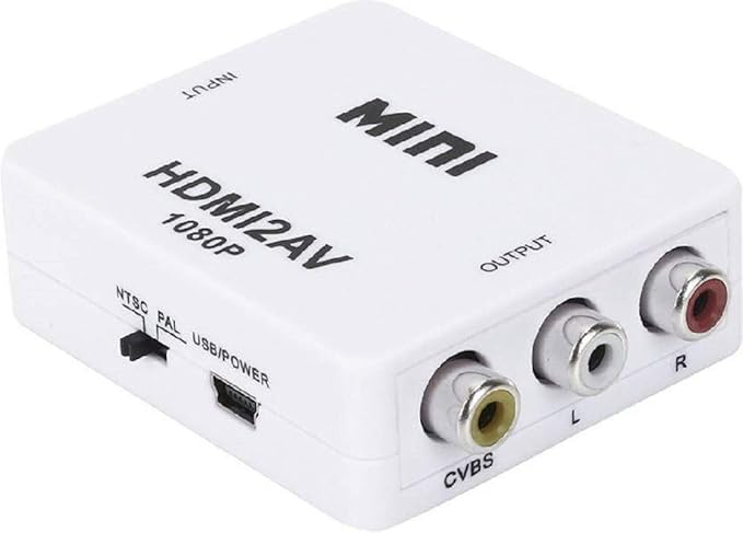 Mini HDMI Video Converter for Full HD 1080p output, with AV and VGA support