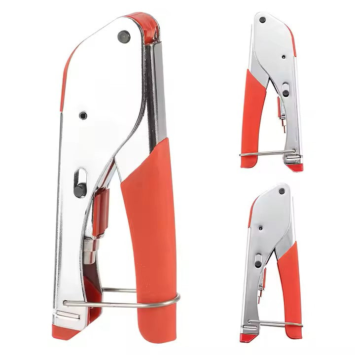 TECHNOCOMS-FE105 Compression Pliers with Red PVC Handles for Coaxial Cable RG59 RG58 RG6 F Connector