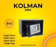 KOLMAN 20EK Electronic Safe with Anti-Theft Protection