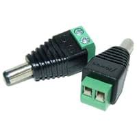 5.5*2.1mm CCTV DC Male Power Plug Connector for Camera with screw-down terminals and eco-friendly materials