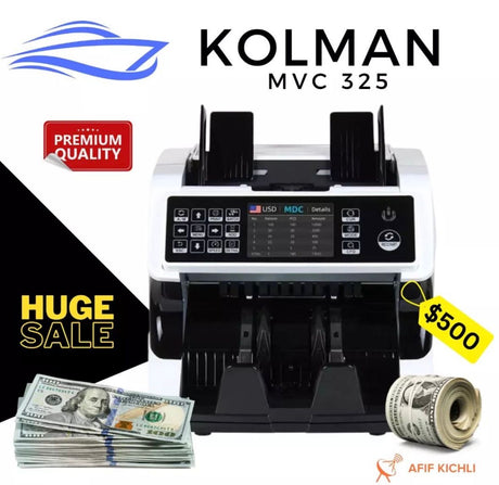 325MVC Money Counter KOLMAN – Multi-Currency with Serial Number Recognition