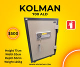  KOLMAN 700ALH Fireproof Safe with Keypad Lock and Key Override