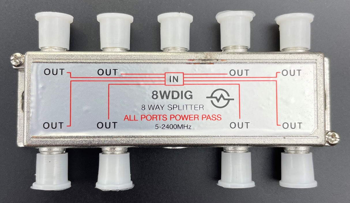 8-way Splitter Power-Pass