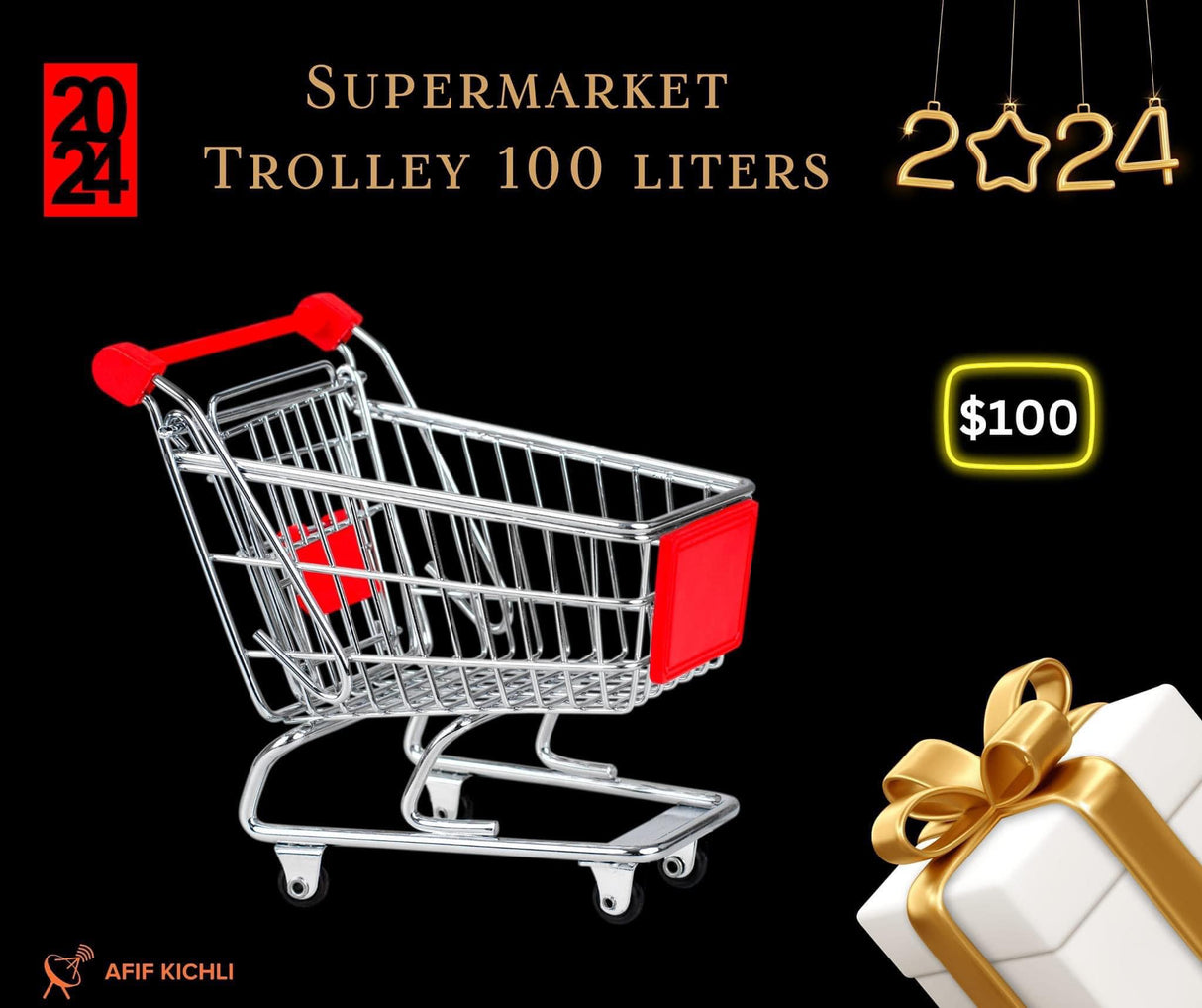 Metal trolley 100L