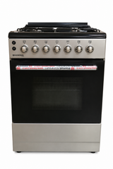 General Power 4 Burner Gas Cooker Black/ Silver