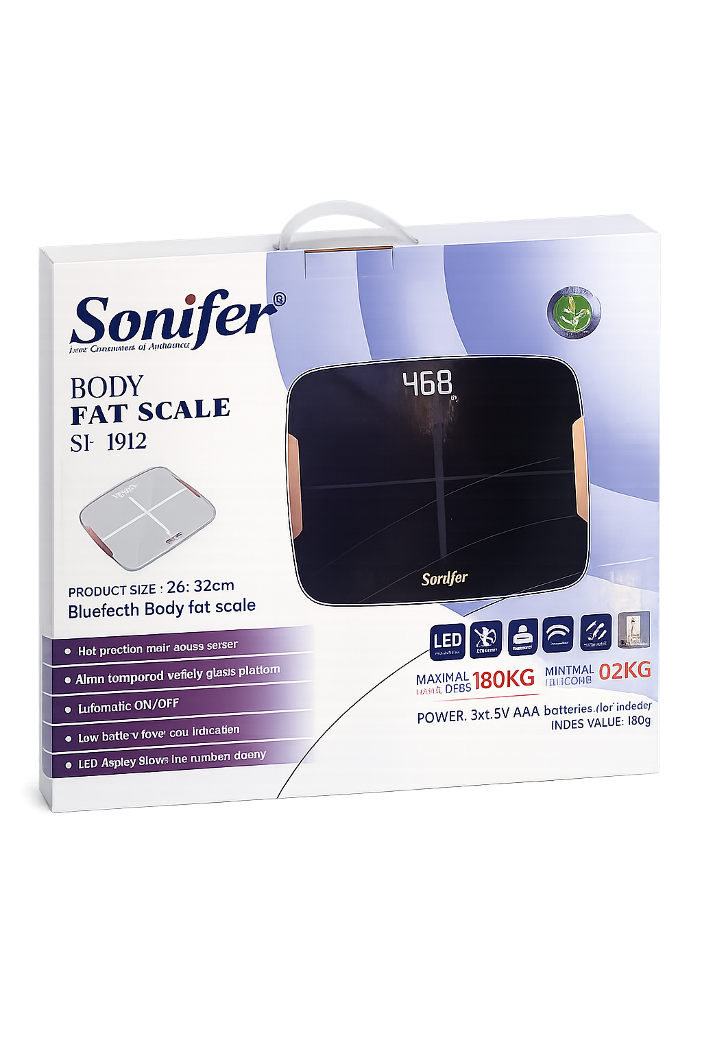 Sonifer Bluetooth with App Digital Bathroom Scale - High Precision