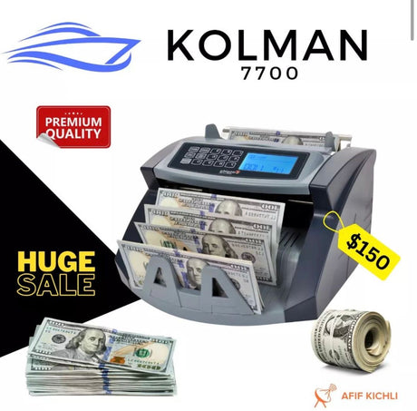 KOLMAN 7700 Money Counter – Multi-Currency with UV & MG Detection