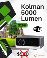 KOLMAN 5000 Lumen Projector - High-Quality Image with LED Technology