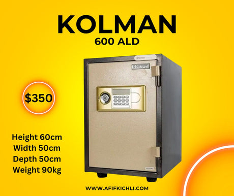 KOLMAN Fireproof 600ALD Safe – 1-Hour Fireproof, Digital Lock, Adjustable Shelf