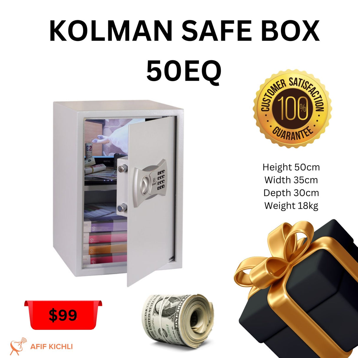 KOLMAN 50EK Electronic Safe – High-Security Lock