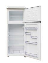 FR300VB – Vintage retro 2-door refrigerator with freezer compartment, mechanical control, retro metal handle, and black finish.