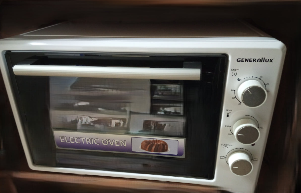 Generallux Electric Oven – White, Compact, and Efficient