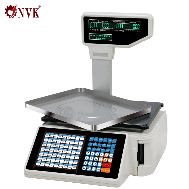 Nvk Tma High-Tech Receipt Double Printing Scale 30kg  Cash Register, Barcode Label Printing Scale with WiFi Function