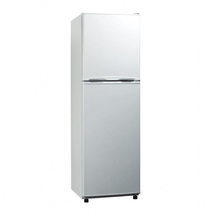 Hyundai FTM280DWH 2-Door Refrigerator – Defrost Cooling, Energy Efficient, Compact Design, White