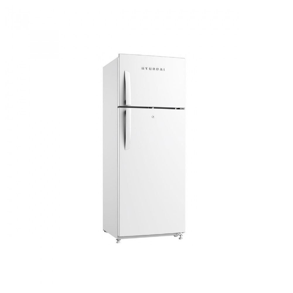 Hyundai 2-Door 24 Cu. Ft. Refrigerator – White, No Frost, Multi-Air Flow, Adjustable Shelves, LED Lighting