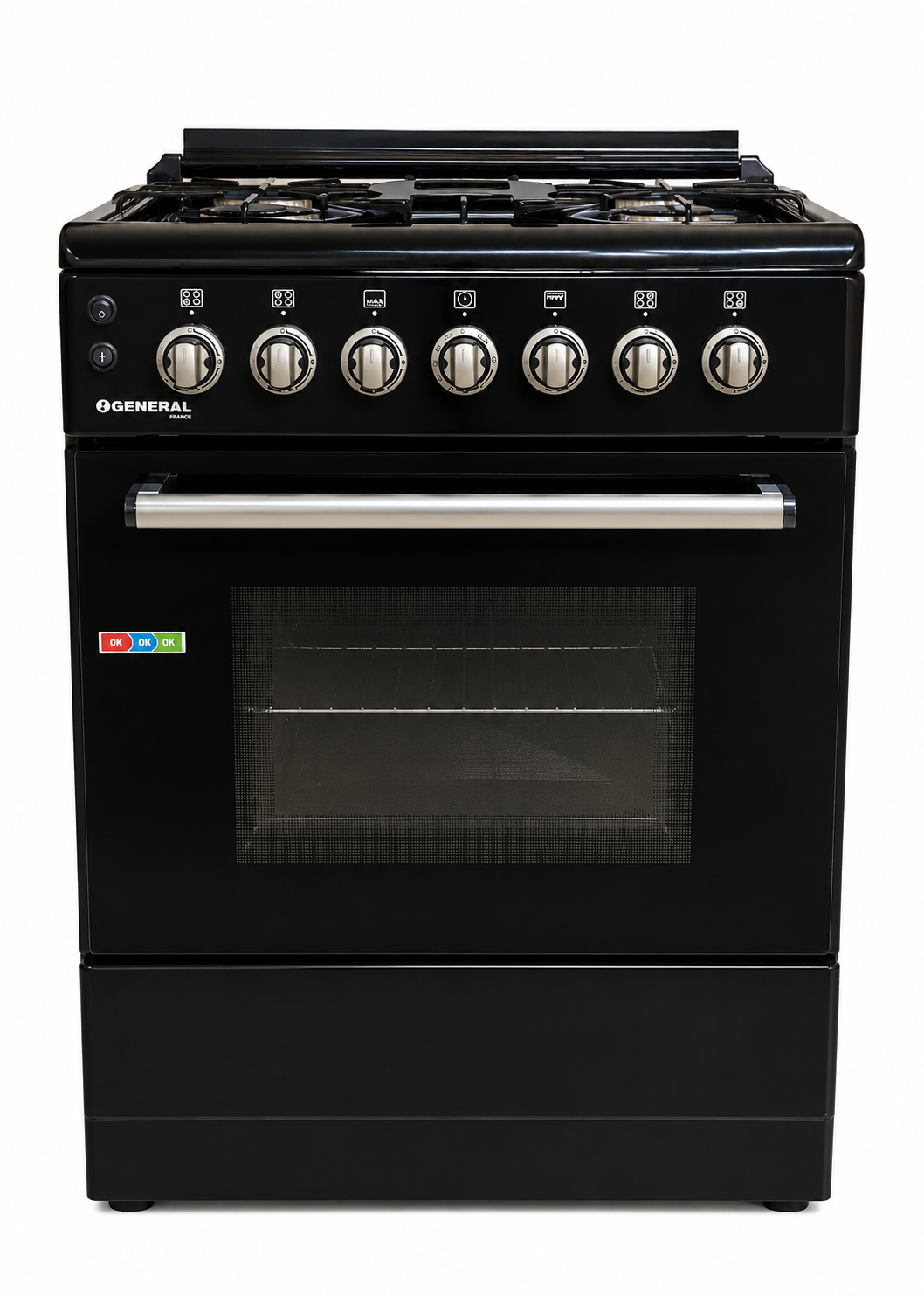 General Power 4 Burner Gas Cooker Black/ Silver