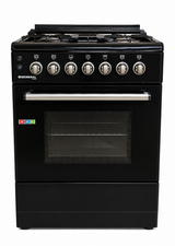 General Power 4 Burner Gas Cooker Black/ Silver