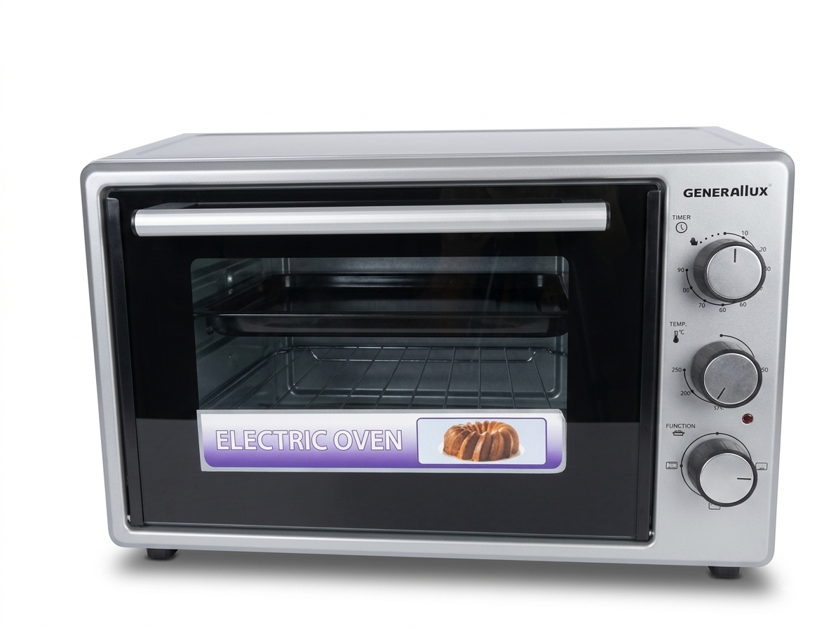 Generallux Electric Oven – Silver, Stylish & Powerful