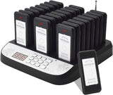 Wireless Pager System Food Buzzer- 30 Guest Queue Call Buzzers for Restaurants & Cafes