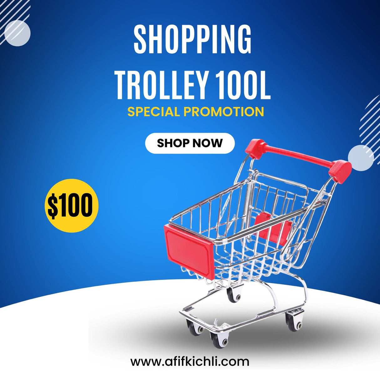 Metal trolley 100L