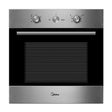 Midea Gas Oven 60cm, 65L – Stainless Steel / Black Glass with Rotisserie and Flame Failure Safety