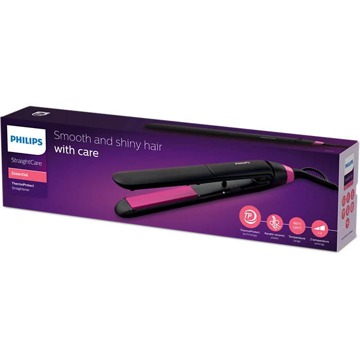 Philips hair straightener with 100mm long plates for fast styling