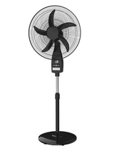 Campomatic Rechargeable Stand Fan – 18" 9-Speed, with LED Lights & Timer