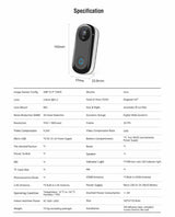 Home Video Doorbell Camera Wireless Wifi 1080p Doorbell with IR Night Vision Two-way Audio